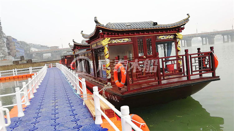 12.8米豪华玻璃钢画舫船