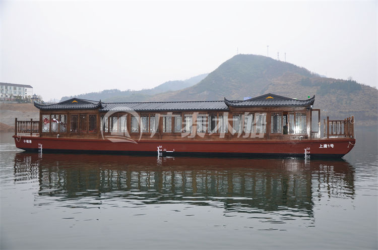 湖北省十堰市圣女湖景区19.9米船检画舫船