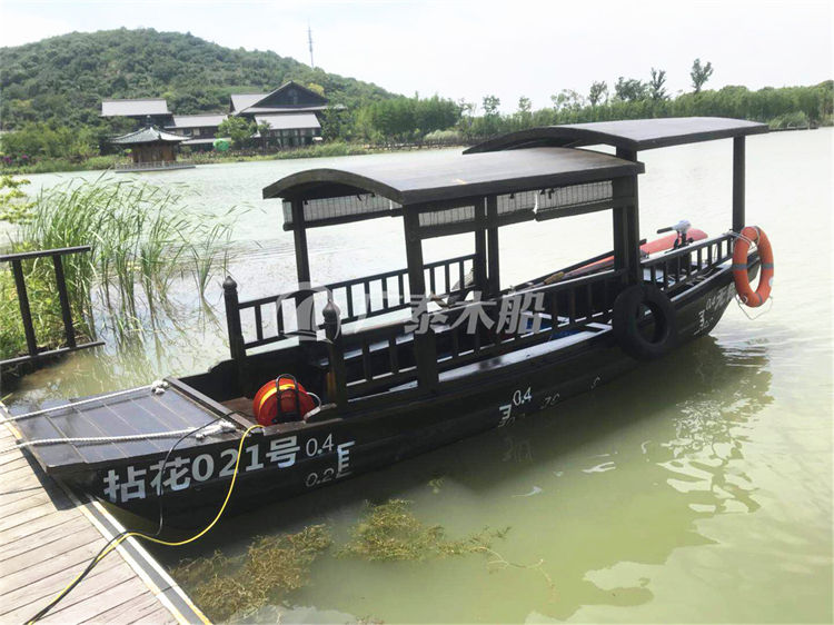 江苏省无锡市拈花湾景区6米双蓬电动游船