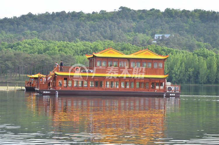 安徽滁州来安县白鹭岛景区18米双层画舫船